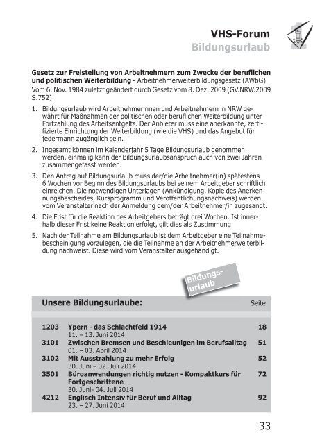 Programmheften - Stadt Werne