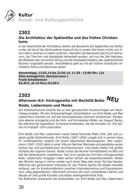 Programmheften - Stadt Werne