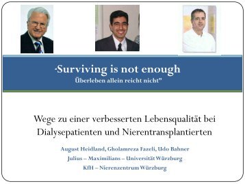 Maximilians – Universität Würzburg KfH - Dialyse Bayern eV