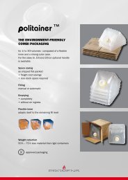 Download the Politainers' brochure - Promens standard Packaging