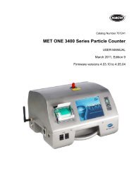 MET ONE 3400 Series Particle Counter - Particle Counters