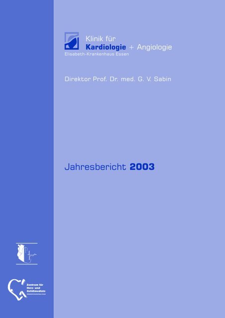 Download Jahresbericht 2003 - Elisabeth Krankenhaus Essen GmbH