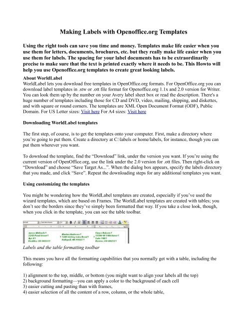 Libreoffice Org Chart Template