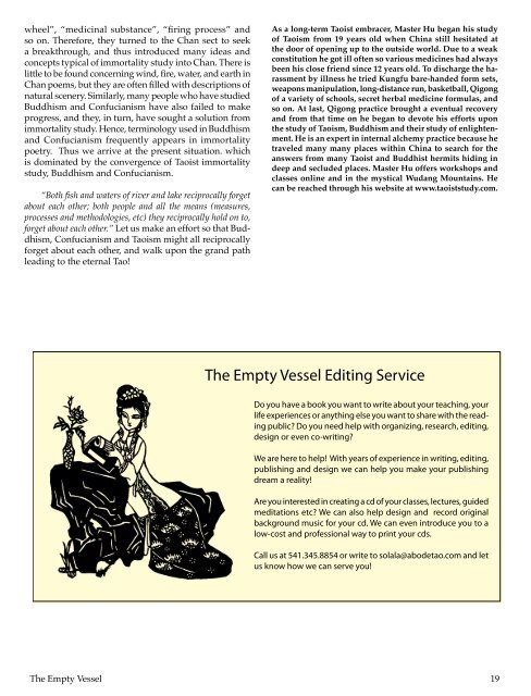 Free Sample issue of The Empty Vessel - CommunityAwake