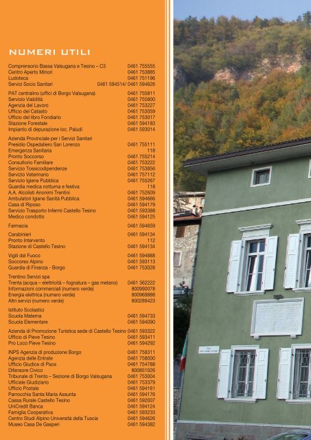 Anno I - Numero 1 - Ottobre 2007 - Comune di Pieve Tesino