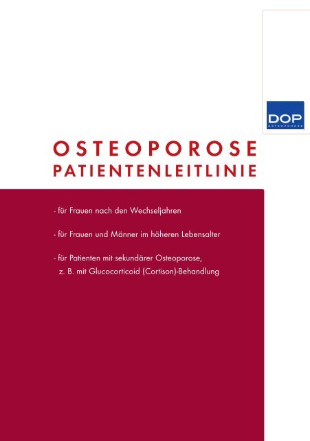 Osteoporose Patientenleitlinie - Dachverband deutschsprachiger ...