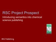 RSC Project Prospect - CrossRef