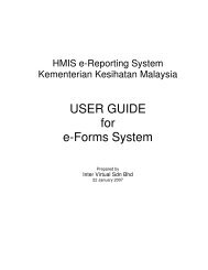 USER GUIDE for e-Forms System - Kementerian Kesihatan Malaysia