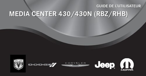 MEDIA CENTER 430/430N (RBZ/RHB) - Chrysler Canada