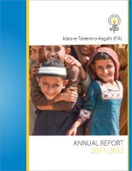 ITA Report 2012 - Idara-e-Taleem-o-Aagahi
