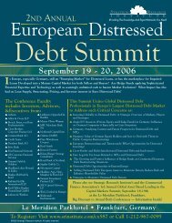 European Distressed European Distressed - ALM Events