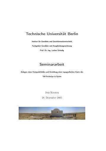 Technische Universität Berlin Seminararbeit - Tell Fecheriye
