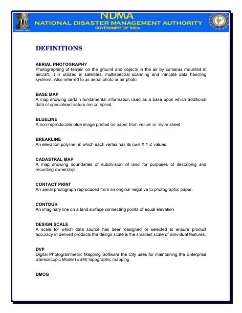 High Resolution 1:10,000 scale Mapping Strategy of Multi ... - NDMA