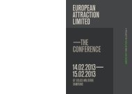 Conference Booklet / Program - European Attraction Limited
