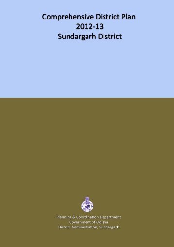 Sundergarh Comprehensive Annual District Plan 2012-13 - nrcddp