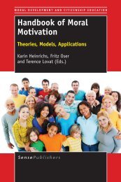 Handbook of moral motivation: Theories, models ... - Sense Publishers