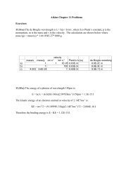 Atkins Chapter 11 Problems Exercises: 11.16 a) The de Broglie ...