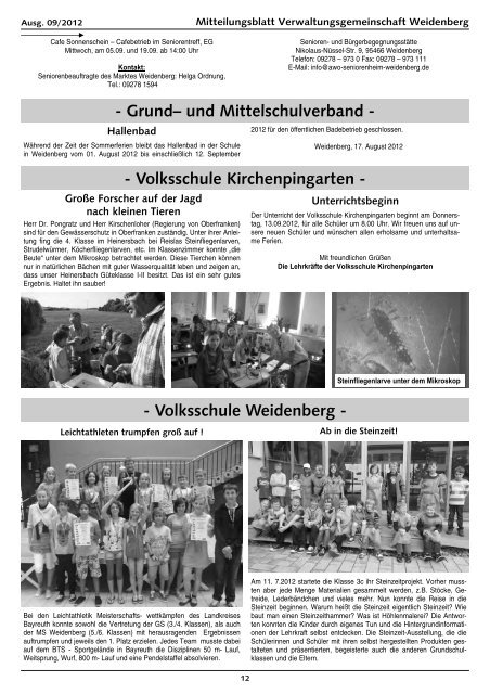 Gemeinde Kirchenpingarten - Verwaltungsgemeinschaft Weidenberg