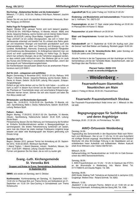 Gemeinde Kirchenpingarten - Verwaltungsgemeinschaft Weidenberg