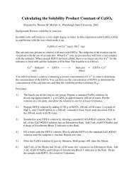 Calculating the Solubility Product Constant of CaSO4 - Faculty web ...