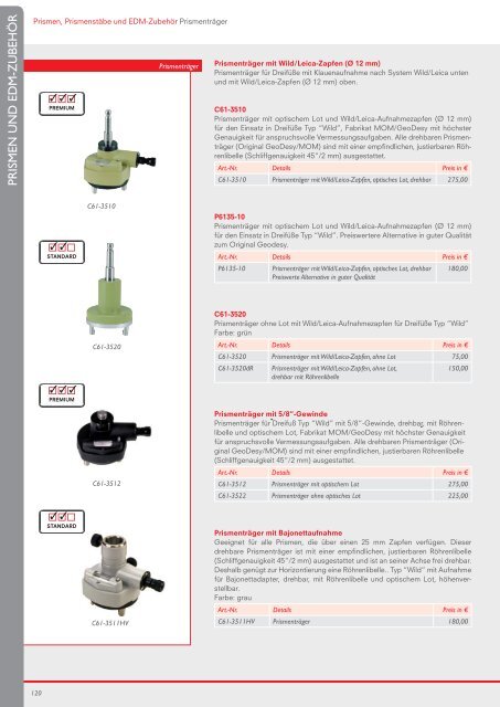 Attenberger Katalog - Vermessung und Vermarkung