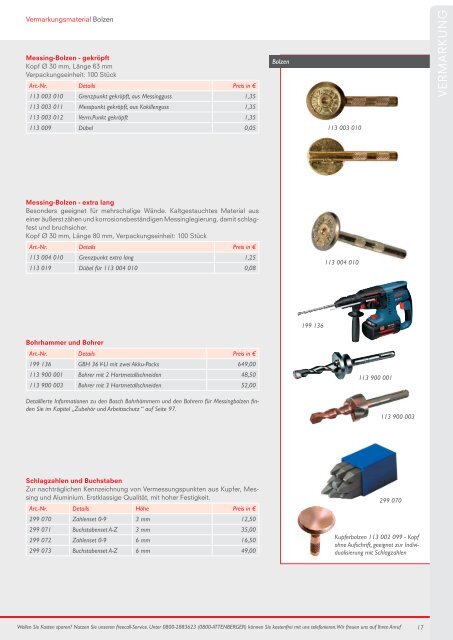 Attenberger Katalog - Vermessung und Vermarkung