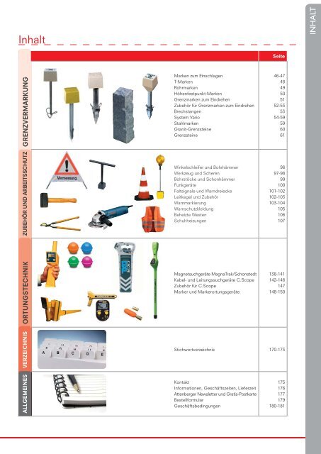 Attenberger Katalog - Vermessung und Vermarkung