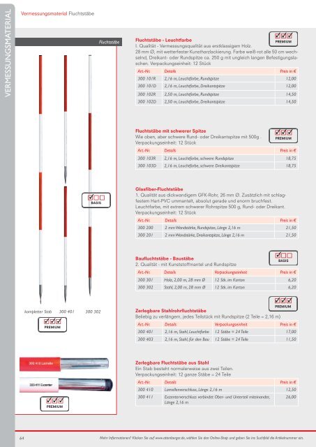 Attenberger Katalog - Vermessung und Vermarkung