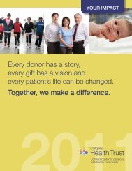 2011 Donor Impact Report - Charity Focus