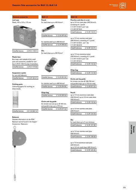 FEIN Main Catalogue 2008/2009 - Howarth Timber