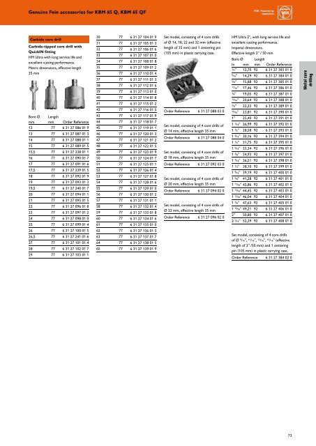 FEIN Main Catalogue 2008/2009 - Howarth Timber