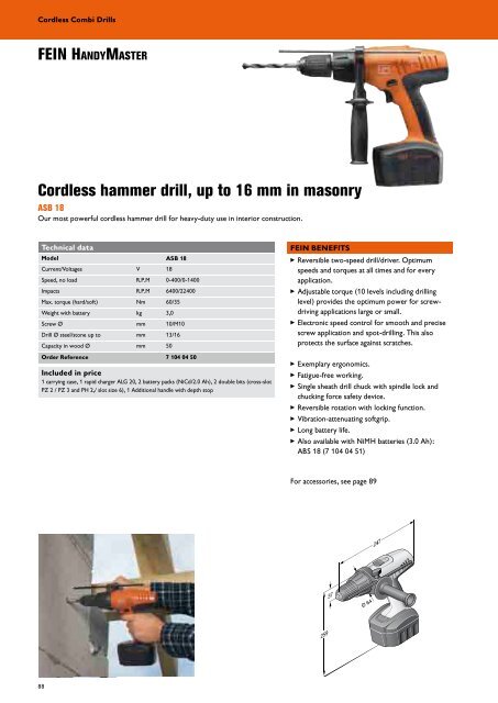 FEIN Main Catalogue 2008/2009 - Howarth Timber