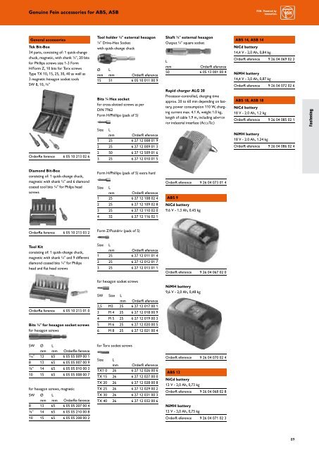 FEIN Main Catalogue 2008/2009 - Howarth Timber