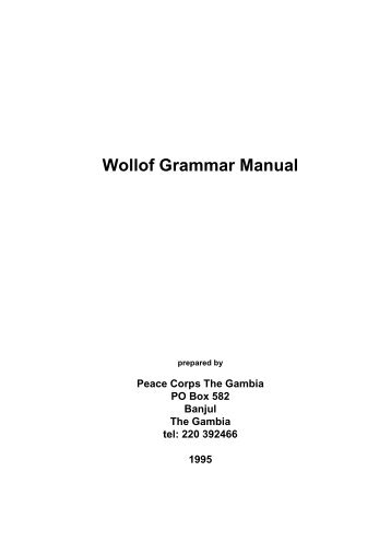 Wollof Grammar Manual - Wolof Online
