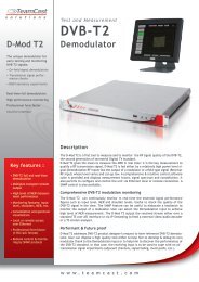 Download leaflet D-MOD DVB-T2 - Teamcast