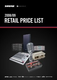 RETAIL PRICE LIST - MIDAS ProSound