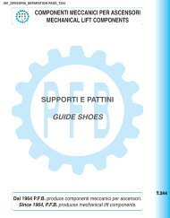 SUPPORTI E PATTINI GUIDE SHOES - GLOBAL elevators sro