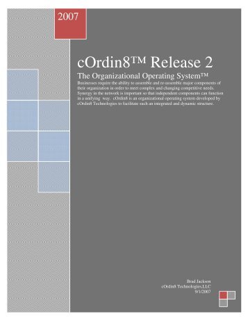 The Organizational Operating System - cordin8