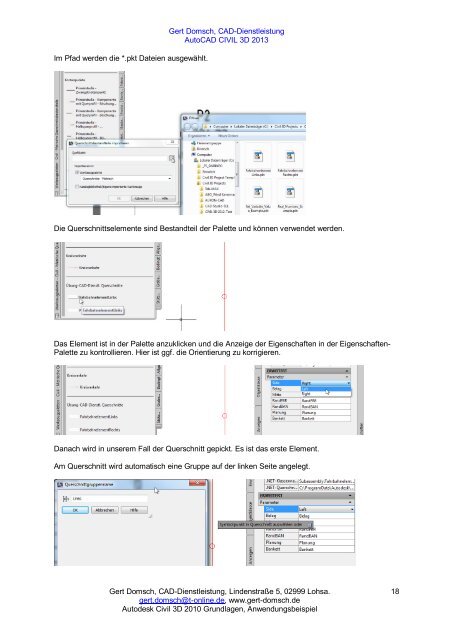 Autodesk Civil 3D 2010, - Gert Domsch, CAD-Dienstleistung