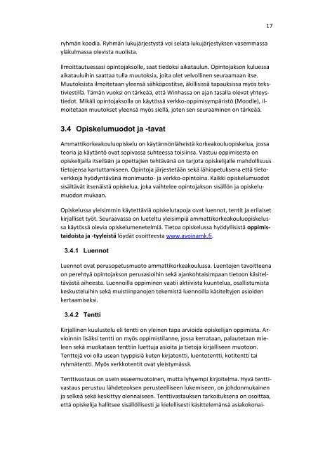 2 Avoimen AMK:n opiskelijapalvelut - Vaasan ammattikorkeakoulu