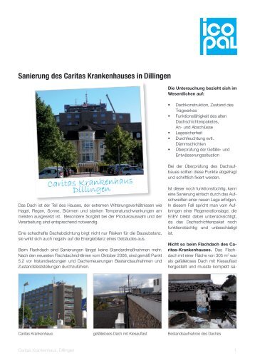 Sanierung des Caritas Krankenhauses in Dillingen - Icopal GmbH