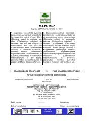 MAXIDOR - Makhteshim-Agan SA (Pty) Ltd