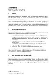 Appendix D Learning brief template