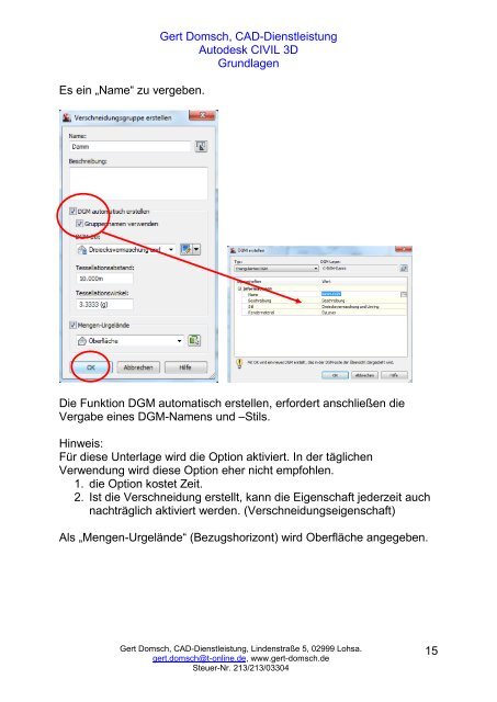 Verschneidung - Gert Domsch, CAD-Dienstleistung