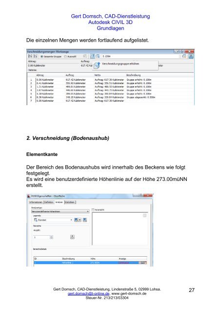 Verschneidung - Gert Domsch, CAD-Dienstleistung