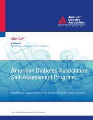 Self Assessment Program - American Diabetes Association