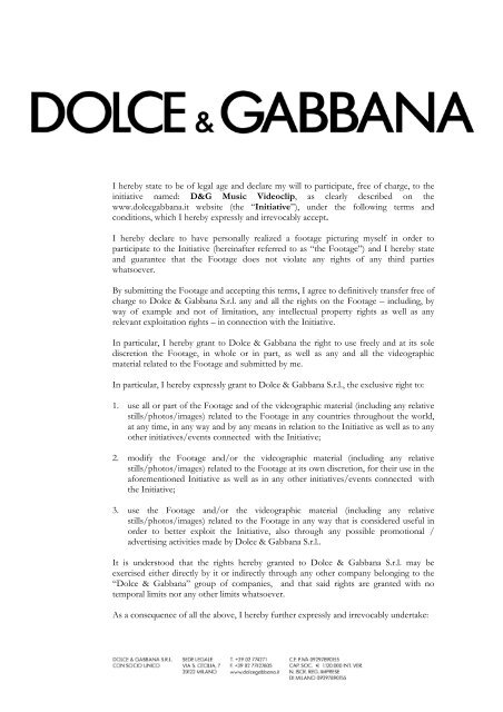 Dolce and gabbana age hot sale