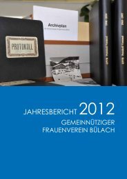 jahresbericht 2012 - Gemeinnütziger Frauenverein Bülach