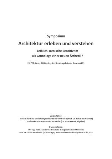 Architektur erleben und verstehen - Katharina Brichetti, Dr.