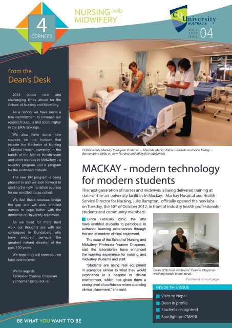 4 Corners Newsletter - Vol 4 - Central Queensland University